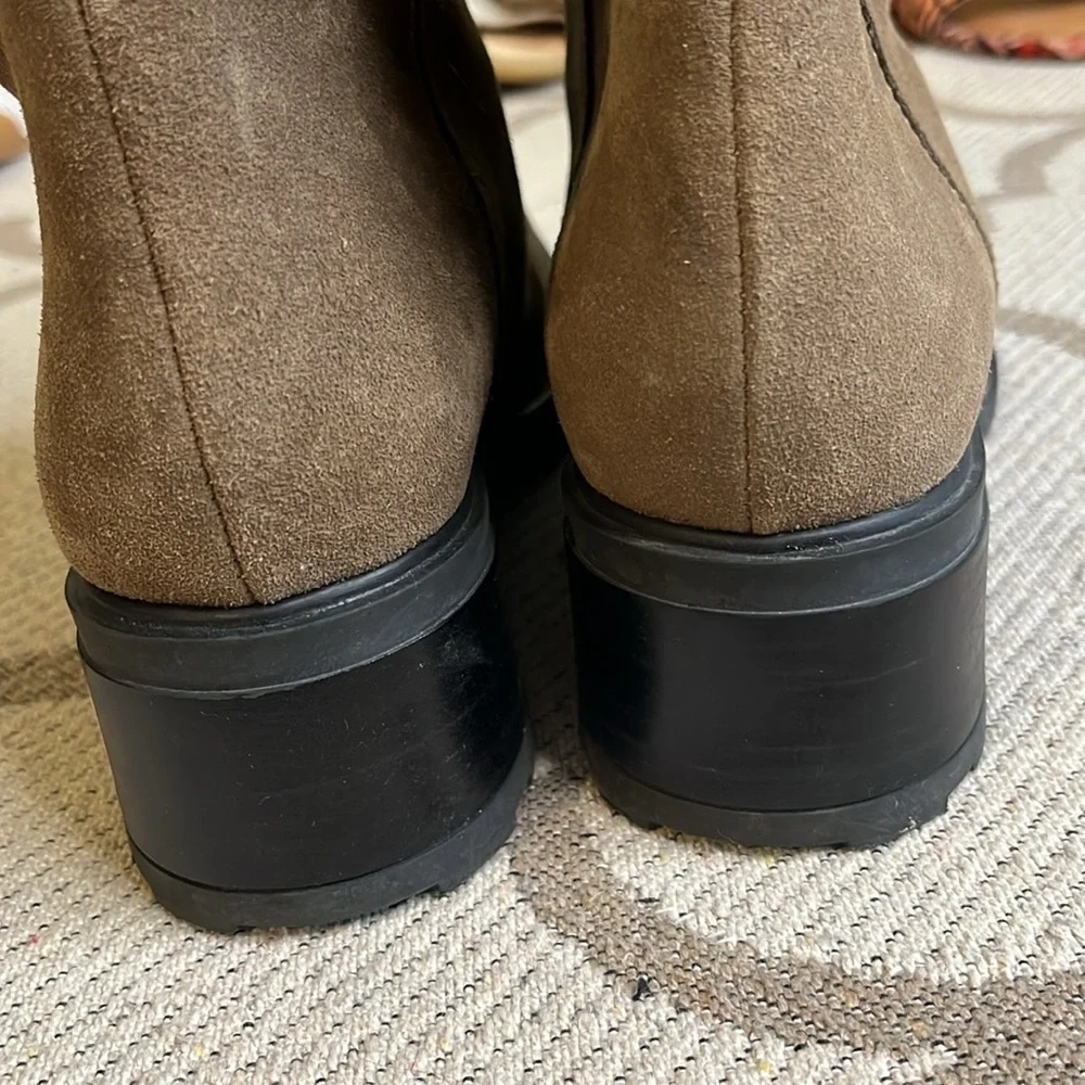 AQUATALIA BY MARVIN K BRASS WEATHERPROOF BROWN SUEDE FAUX FUR lace up boots - Picture 6 of 15